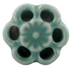Sea Green Tiny Flower Ceramic Cabinet Knobs Online